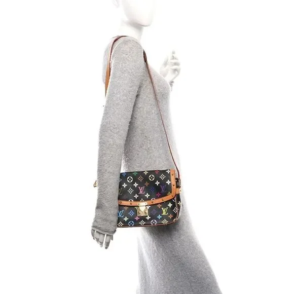 LOUIS VUITTON Monogram Multicolor Sologne Black - Picture 12 of 12